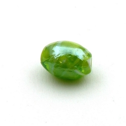 Glaskraal, ovaal, groen, 14 mm (5 st.)