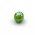 Glaskraal, rond, groen, 12 mm (5 st.)
