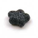 Lava kraal, bloem, zwart, 20 mm (5 st.)