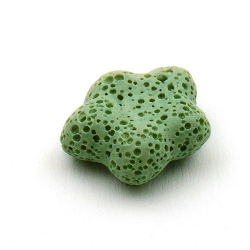 Lava kraal, bloem, groen, 20 mm (5 st.)