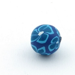 Fimokraal, rond, blauw, 14 mm (3 st.)