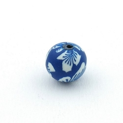Fimokraal, rond, blauw, 12 mm (5 st.)