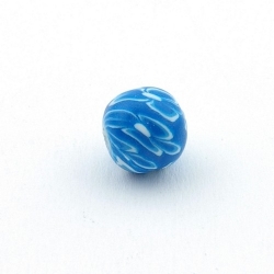 Fimokraal, rond, blauw, 12 mm (5 st.)