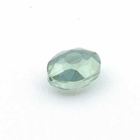 Glaskraal, ovaal met facetten, groen, 24 mm (3 st.)
