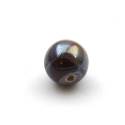 Keramiek kraal, rond, paars, 16 mm (3 st.)