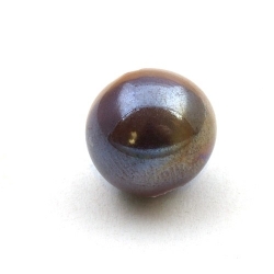 Keramiek kraal, rond, paars, 12 mm (3 st.)