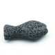Lava kraal, vis, zwart, 36 mm (3 st.)