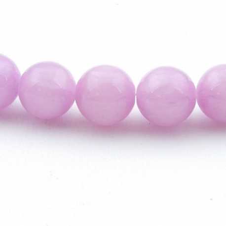 Gekleurd steen kraal, rond, roze, 8 mm (streng)