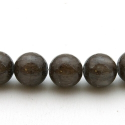 Gekleurd steen kraal, rond, bruin, 12 mm (5 st.)