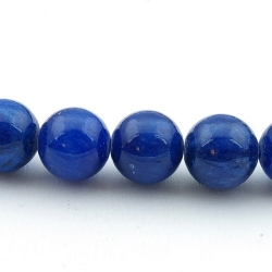 Gekleurd steen kraal, rond, donkerblauw, 10 mm (10 st.)
