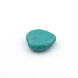 Halfedelsteen kraal, Turquoise kraal, hart, 20 mm (5 st.)