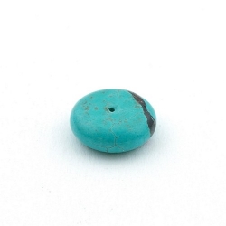 Halfedelsteen kraal, Turquoise, disc, 14 mm (5 st.)
