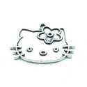 Metaal, hanger, zilver, Hello Kitty, 30 mm (3 st.)