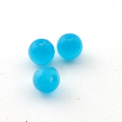 Catseye kraal rond turquoise 8 mm (10 st.)