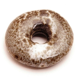 Keramiek, donut, zwart/wit, 25 mm (1 st.)