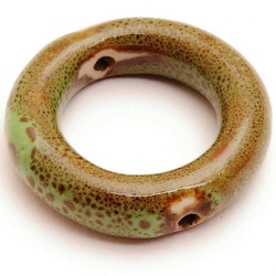 Keramiek, ring, groen, 30 mm (1 st.)