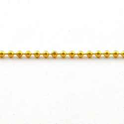Ballchain, goud, 2 mm (5 meter)