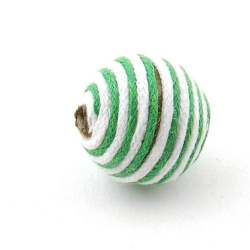 Touwkraal, groen/wit, 21 mm (3 st.)