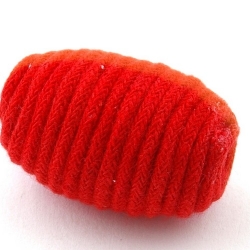 Touwkraal, ovaal, rood, 34 x 22 mm (3 st.)