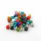 Glaskraal, mix, blokje, 6 mm (75 gram)