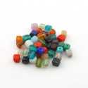 Glaskraal, mix, blokje, 6 mm (75 gram)