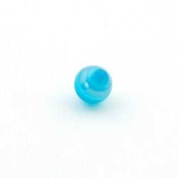Agaat, kraal, rond, blauw, 8 mm (10 st.)