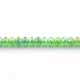 Facetkraal, donut, groen, AB, 6 x 8 mm (streng)