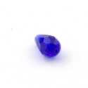 Glaskraal, druppel met facetten, donkerblauw, 16 x 10 mm (10 st.)
