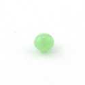 Glaskraal, donut met facetten, groen, mat, 8 x 10 mm (10 st.)