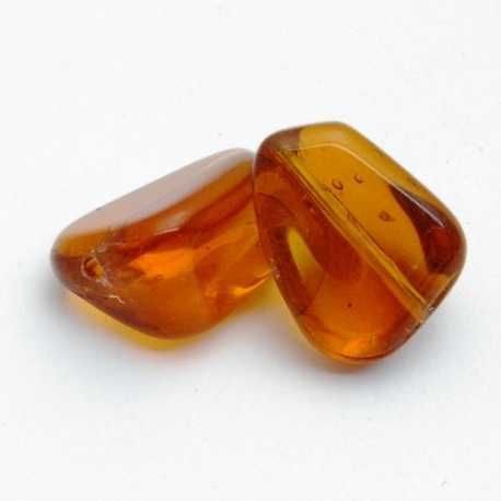 Glaskraal, brok, bruin, 19 x 10 mm (5 st.)