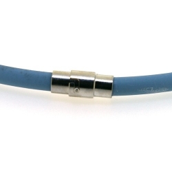 Ketting met magnetisch draaislotje, rubber, lichtblauw, 5 mm, 50 cm (1 st.)