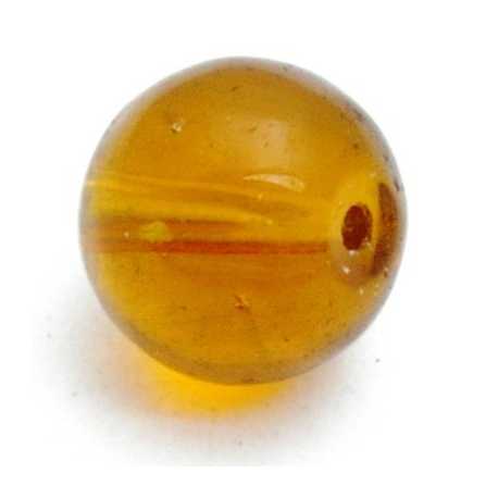 Glaskraal, rond, bruin, 12 mm (7 st.)