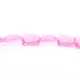 Glaskraal, rechthoek met swirl, roze, 18 x 14 mm (streng)