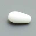 Glaskraal, druppel, wit, 18 x 10 mm (5 st.)