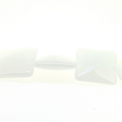 Glaskraal, vierkant, wit, 20 mm (streng)