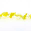 Glaskraal, brok, transparant/geel, 18 mm (streng)