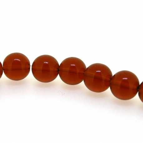 Glaskraal, rond, bruin, 12 mm (streng)