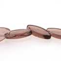 Glaskraal, ovaal, paars, 20 x 10 mm (streng)
