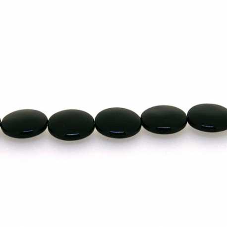 Glaskraal, rond, zwart, 14 mm (streng)