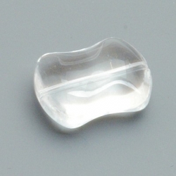 Glaskraal, rechthoek/afgeronde hoekjes, transparant, 19mm (5 st)