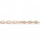 Jasseron, fantasie schakel, roségoud, 4 mm (1 meter)