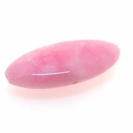 Dyed Jade, kraal, ellips, roze, 40 x 20 mm (3 st.)