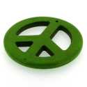 Gekleurd Turquoise, hanger, Peace teken, groen, 54 mm (1 st.)