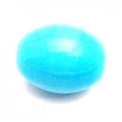 Glaskraal, ovaal, turquoise, 16 x 12 mm (5 st.)