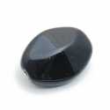 Glaskraal, ovaal, zwart, 22 mm (4 st.)