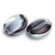 Glaskraal, ovaal, transp./zwart, 14 x 11 mm (10 st.)