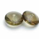 Glaskraal, disc, rookbruin, 7 x 14 mm (10 st.)