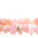 Gekleurd steen kraal, brok, roze, ca. 15 mm (streng)