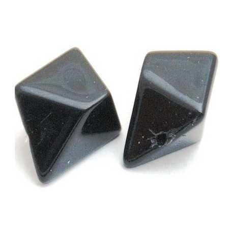 Glaskraal, brok, zwart, 16 mm (5 st.)