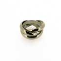 3 in 1 ring, edelstaal, glans, maat 22